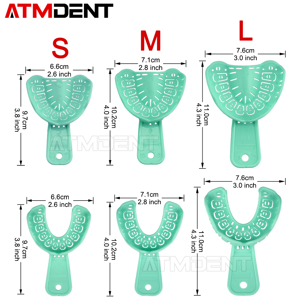 Teeth Whitening Trays - 6 개/대 치과 인상 플라스틱 트레이