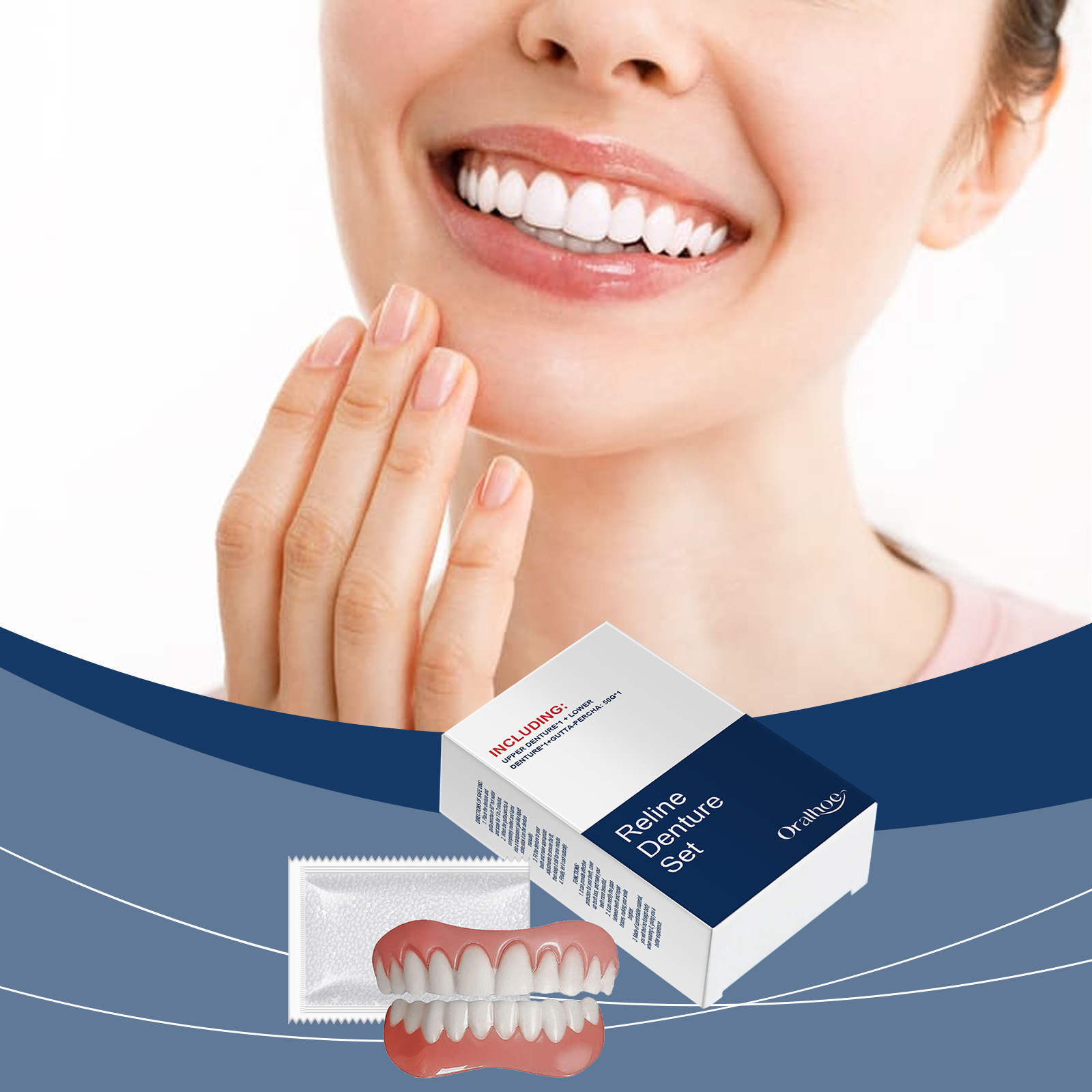 Teeth Whitening Veneers - 틀니 임시 치아 구강 시뮬레이션 교정기