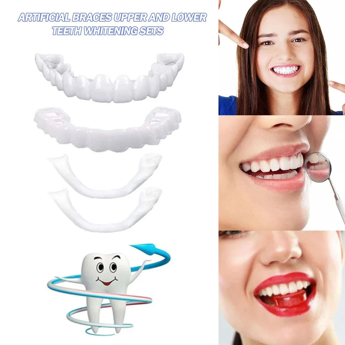 Teeth Whitening Veneers - 치아 베니어 화이트닝 틀니 교정기 임시
