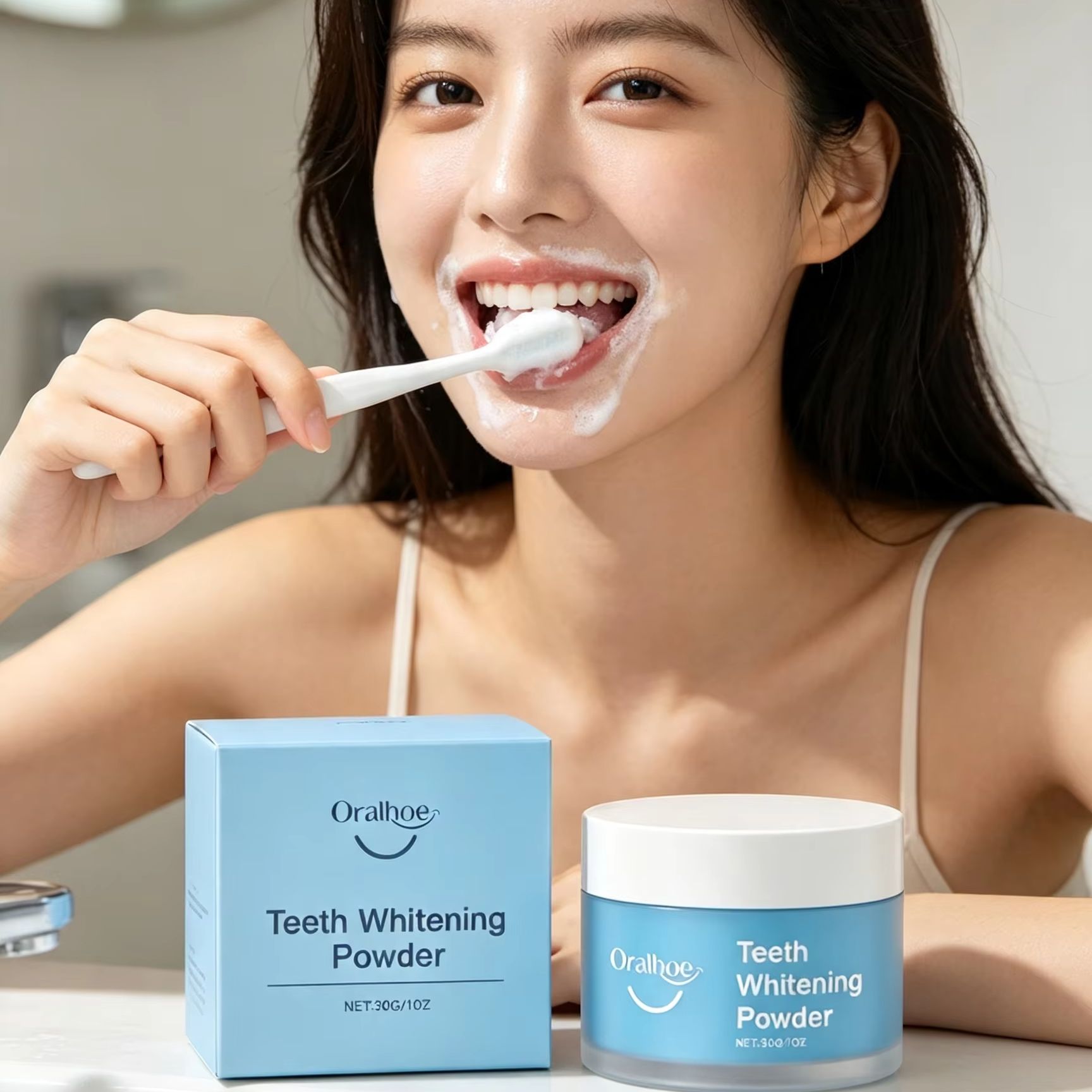 Teeth Whitening China - 오랄호 치아 미백 파우더, 치아 얼룩