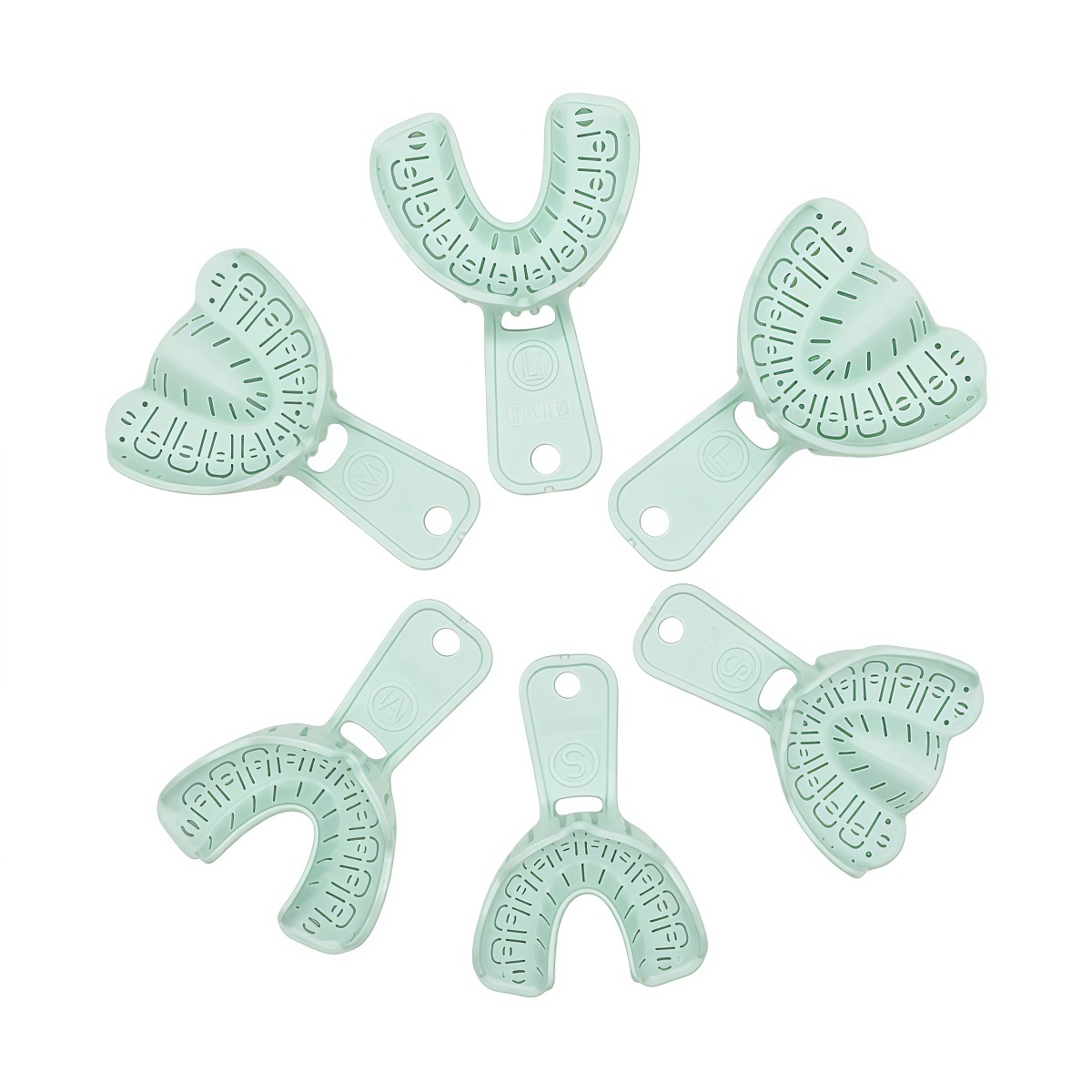 Teeth Whitening Trays - 6개입 치과 임플란트 트레이 그린 풀