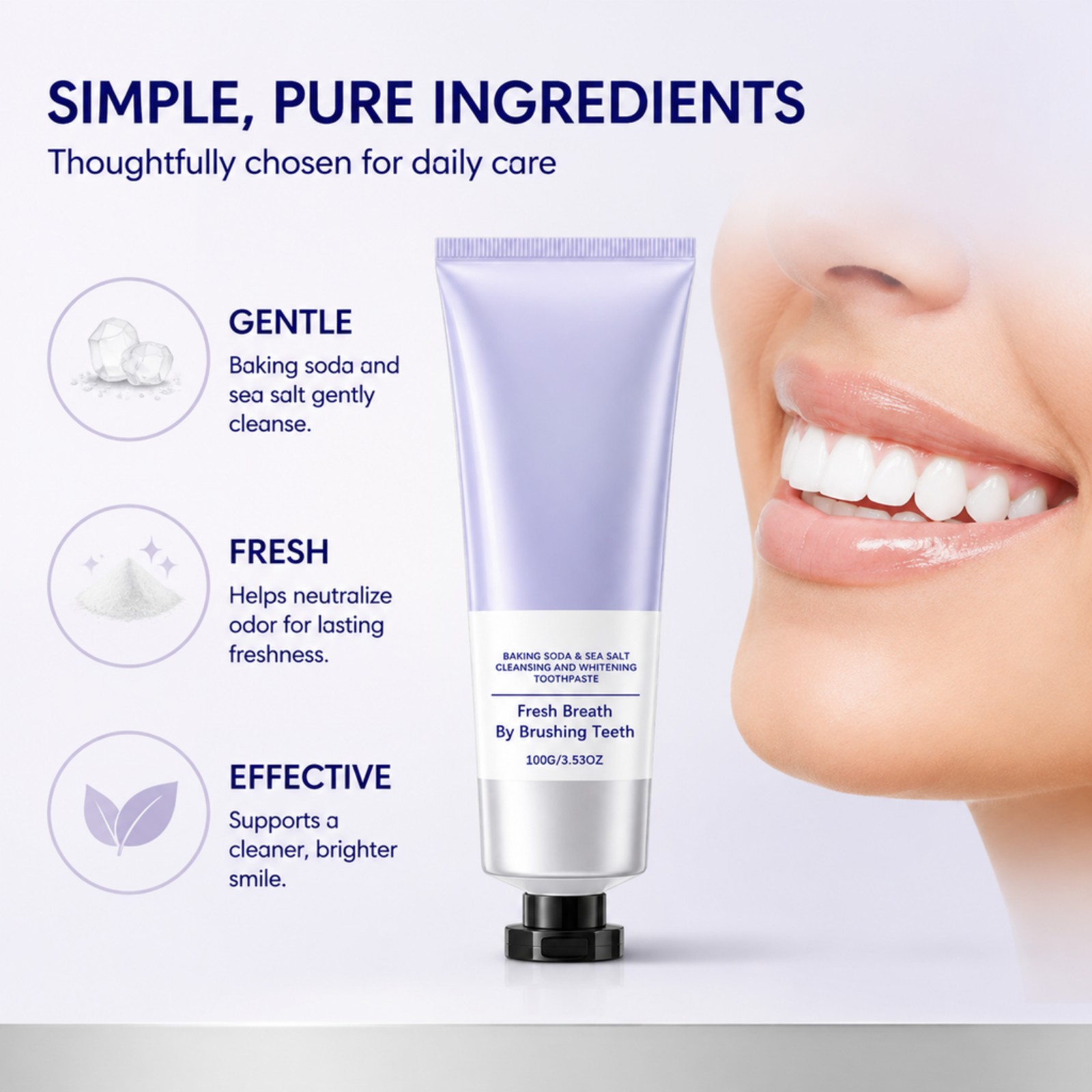 베이킹소다 해염 치약 딥 클린 상쾌한 숨결 표면 얼룩  - Teeth Whitening With Baking Soda 리뷰 및 가격