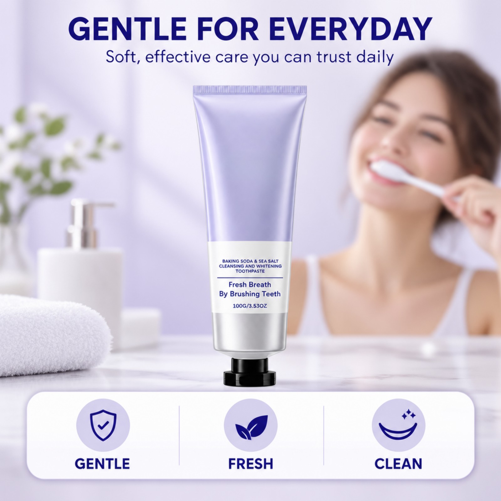 베이킹소다 해염 치약 딥 클린 상쾌한 숨결 표면 얼룩  - Teeth Whitening With Baking Soda 리뷰 및 가격