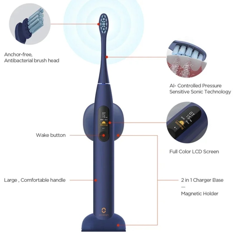 오클린 X 프로 음파 전동 칫솔 미백 치아 진동기 무선 - Teeth Whitening App 리뷰 및 가격