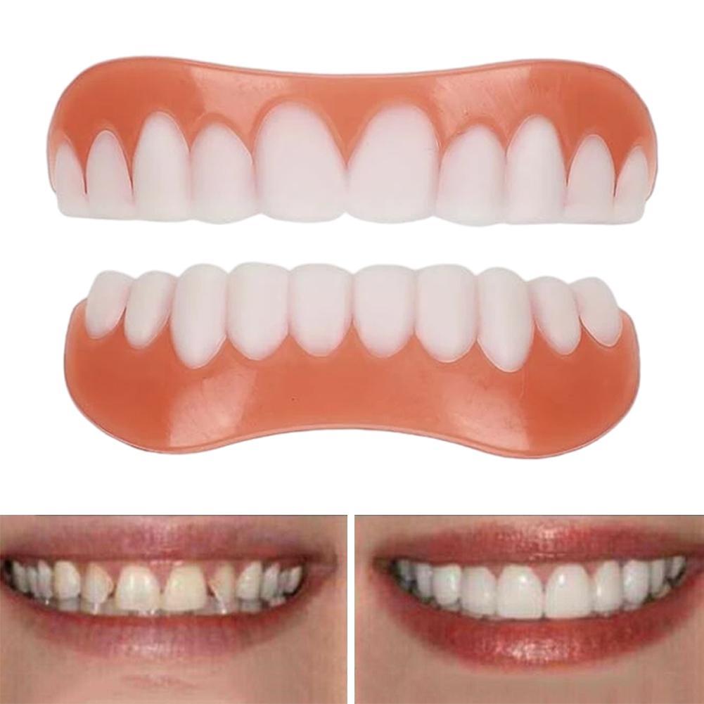 새로운 가짜 치아 실리콘 상하 틀니 완벽한 웃음 틀니  - Teeth Whitening Veneers 리뷰 및 가격