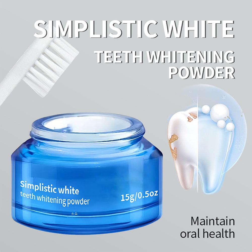 심플한 화이트닝 치아 미백 파우더 얼룩 제거 치아 파우 - Teeth Whitening App 리뷰 및 가격