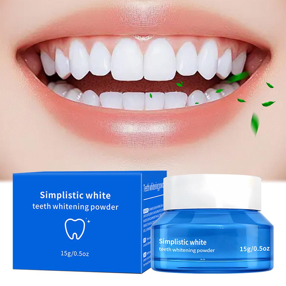 심플한 화이트닝 치아 미백 파우더 얼룩 제거 치아 파우 - Teeth Whitening App 리뷰 및 가격