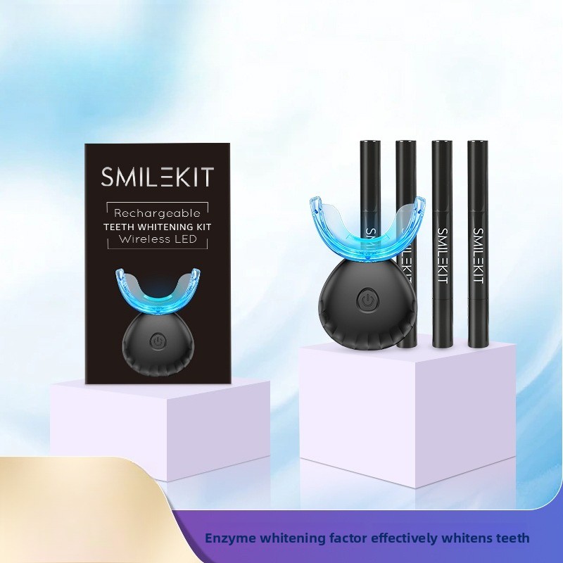 무선 충전 기능이 있는 치아 미백 키트, LED 라이트 - Teeth Whitening At Home Kit 리뷰 및 가격