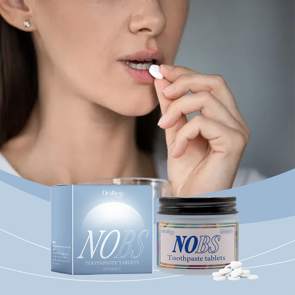NOBS 치약 정제 - 나노 하이드록시인회석, 무불화물 - Teeth Whitening With Baking Soda 리뷰 및 가격