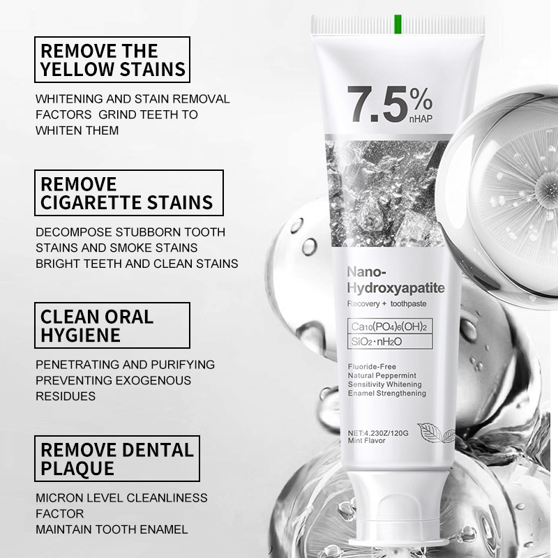 7.5% 하이드록시아파타이트 프로바이오틱 미백 치약 에 - Teeth Whitening Cream 리뷰 및 가격