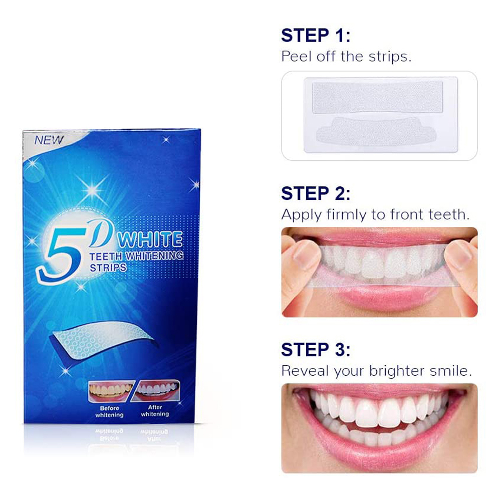 5D 화이트 치아 미백 스트립 미백 젤 화이트 스트립  - Teeth Whitening App 리뷰 및 가격
